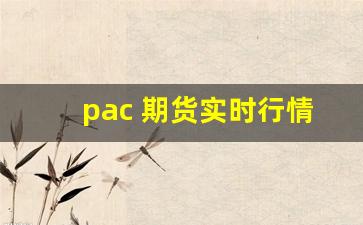 pac 期货实时行情(期货pta最新行情)_https://www.haiwangdasha.com_科创板_第1张